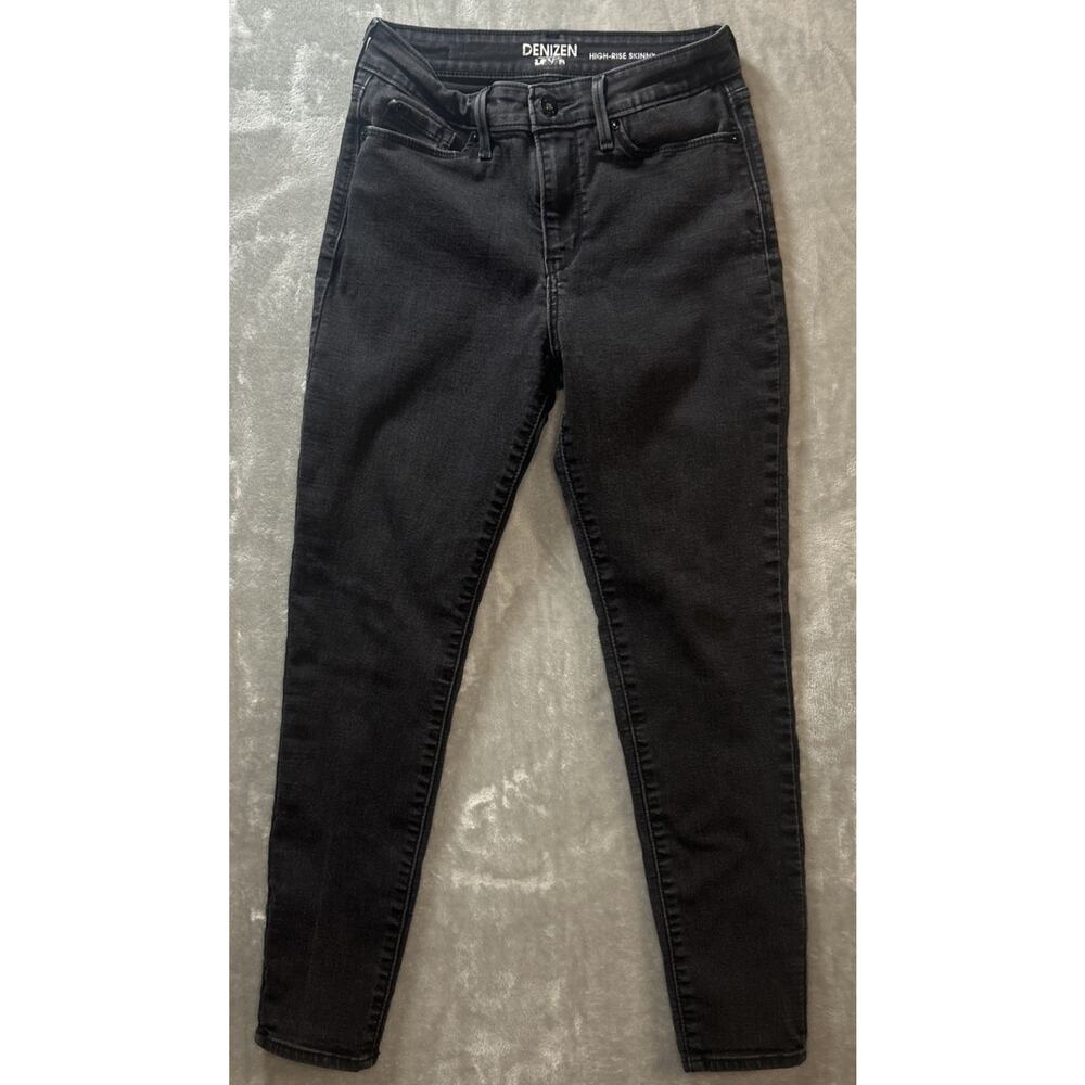 Levis Jeans Womens 2 Short Black High-Rise Skinny Casual Retro Americana